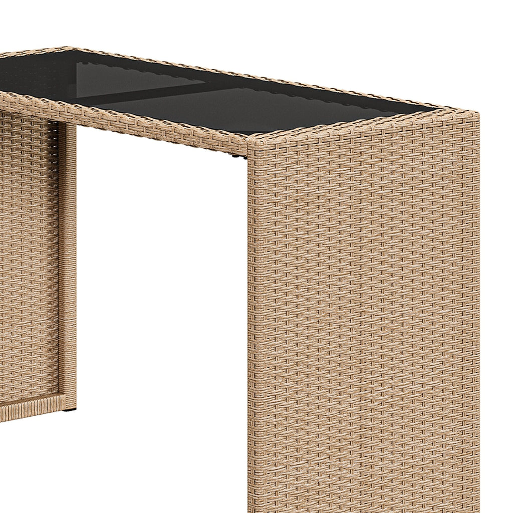 Ensemble de bar en osier 5 pièces pour mobilier d'extérieur Moasis - 5 pièces