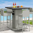 Ensemble de bar de patio en osier Moasis 5 pièces - 5 pièces