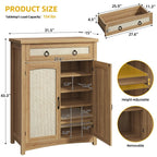 Meuble de rangement à chaussures Moasis à 5 niveaux pour 20 paires de chaussures avec portes doubles pour l'entrée
