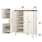 Meuble de rangement à chaussures Moasis à 5 niveaux pour 20 paires de chaussures avec portes doubles pour l'entrée