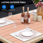 Ensemble de 6 meubles de patio en osier noir Moasis