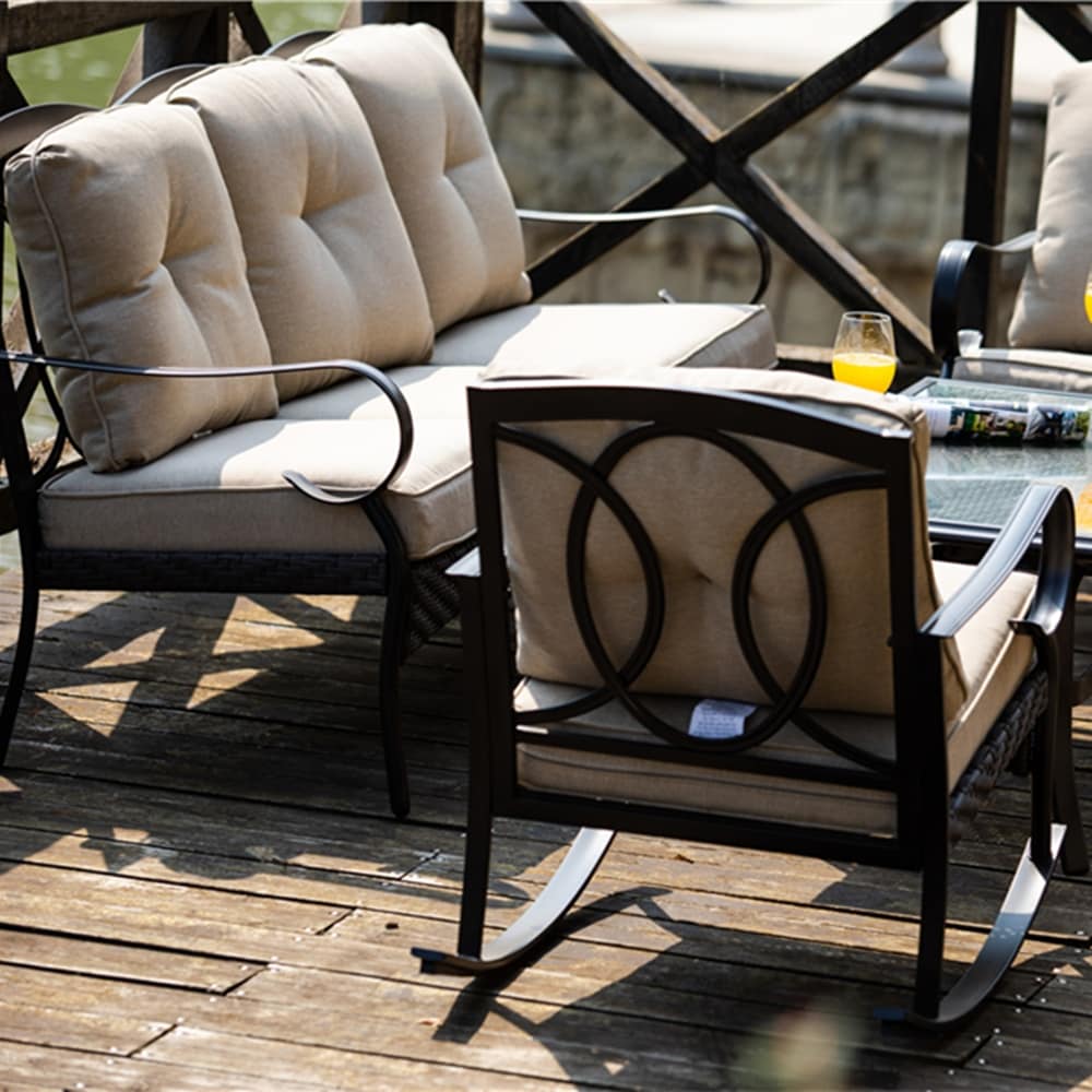 Ensembles de canapés durables Moda Steel Patio pour le client Combinaison gratuite