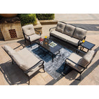 Ensembles de canapés durables Moda Steel Patio pour le client Combinaison gratuite
