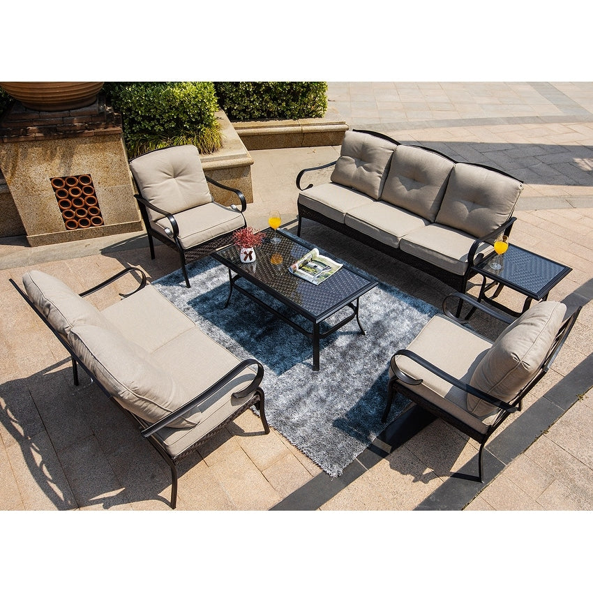 Ensembles de canapés durables Moda Steel Patio pour le client Combinaison gratuite