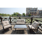 Ensembles de canapés durables Moda Steel Patio pour le client Combinaison gratuite
