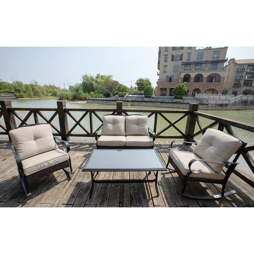 Ensembles de canapés durables Moda Steel Patio pour le client Combinaison gratuite