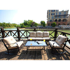 Ensembles de canapés durables Moda Steel Patio pour le client Combinaison gratuite
