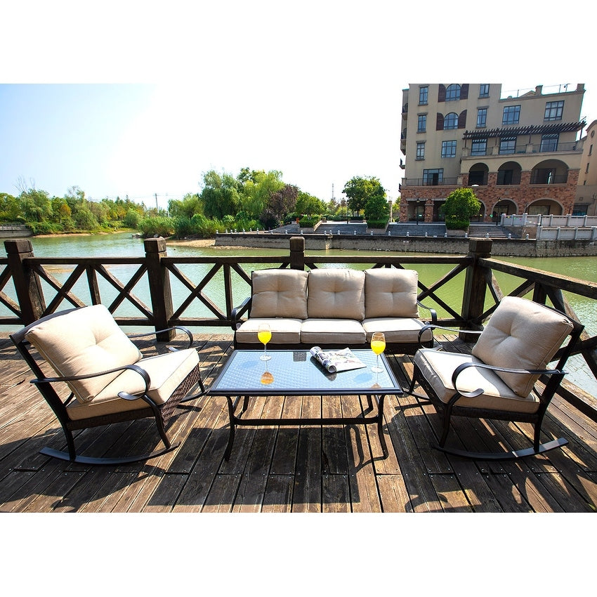 Ensembles de canapés durables Moda Steel Patio pour le client Combinaison gratuite