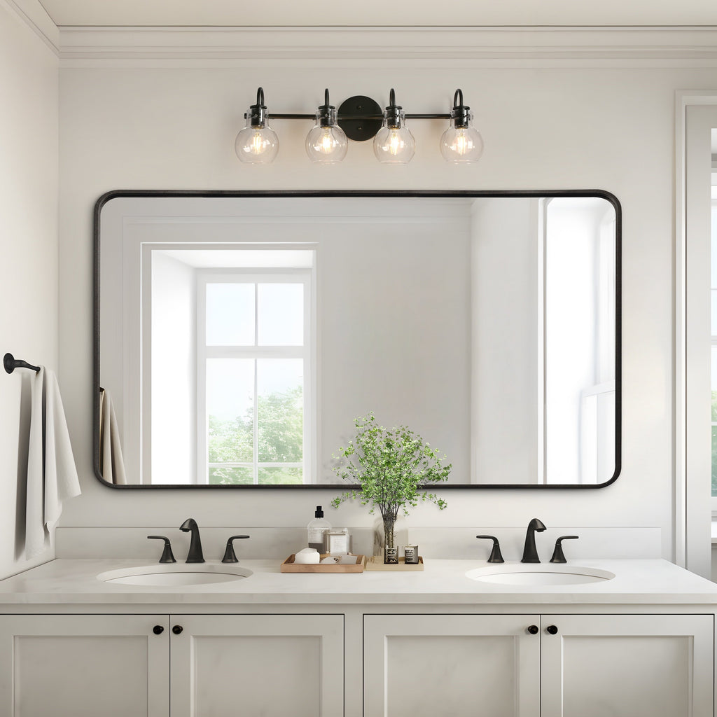 Applique murale moderne à 2, 3, 4 ou 5 lampes pour salle de bain, design minimaliste, en verre