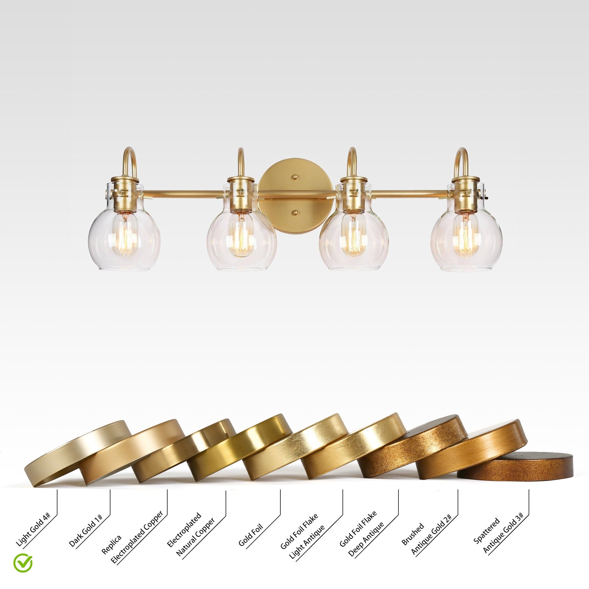 Applique murale moderne à 2, 3, 4 ou 5 lampes pour salle de bain, design minimaliste, en verre