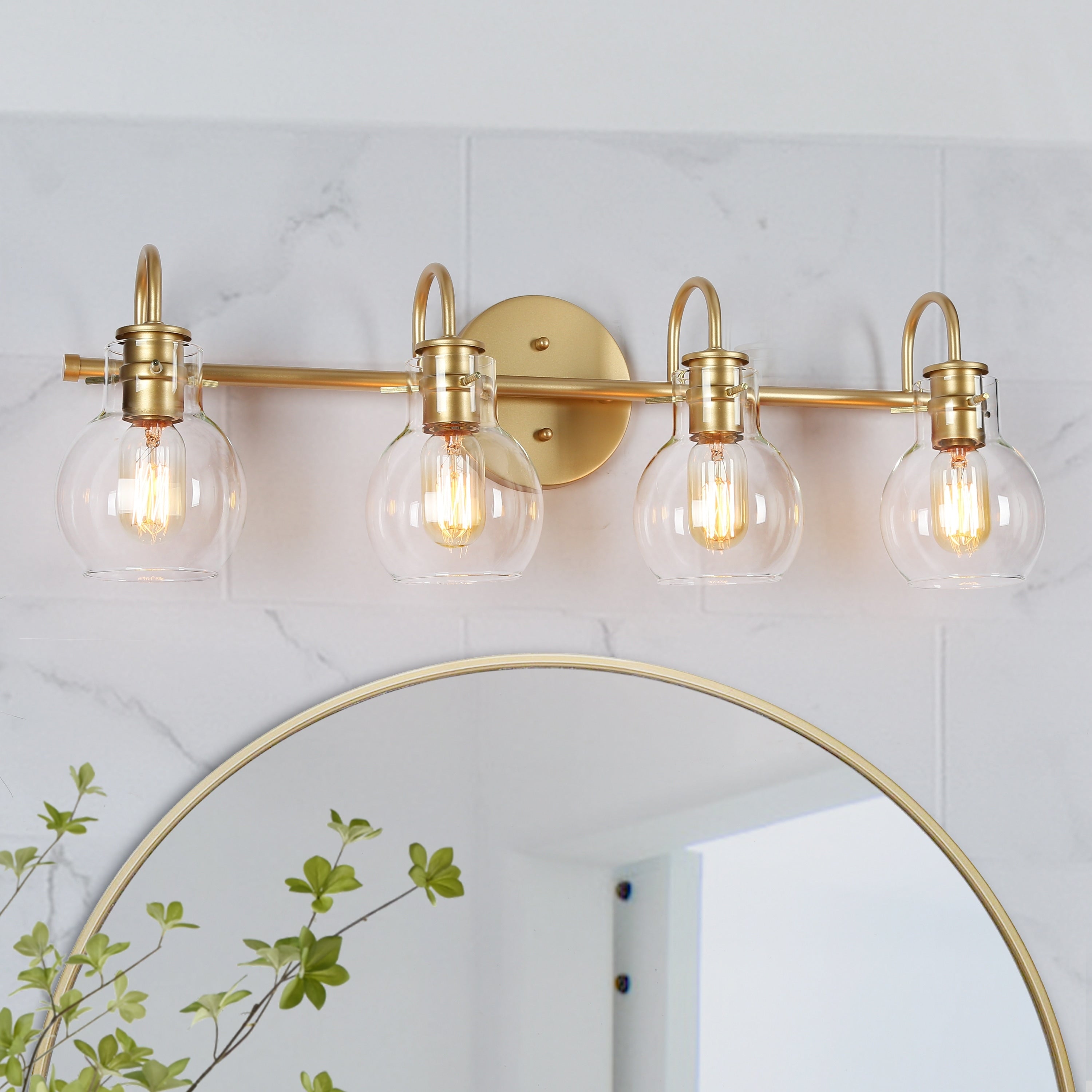 Applique murale moderne à 2, 3, 4 ou 5 lampes pour salle de bain, design minimaliste, en verre