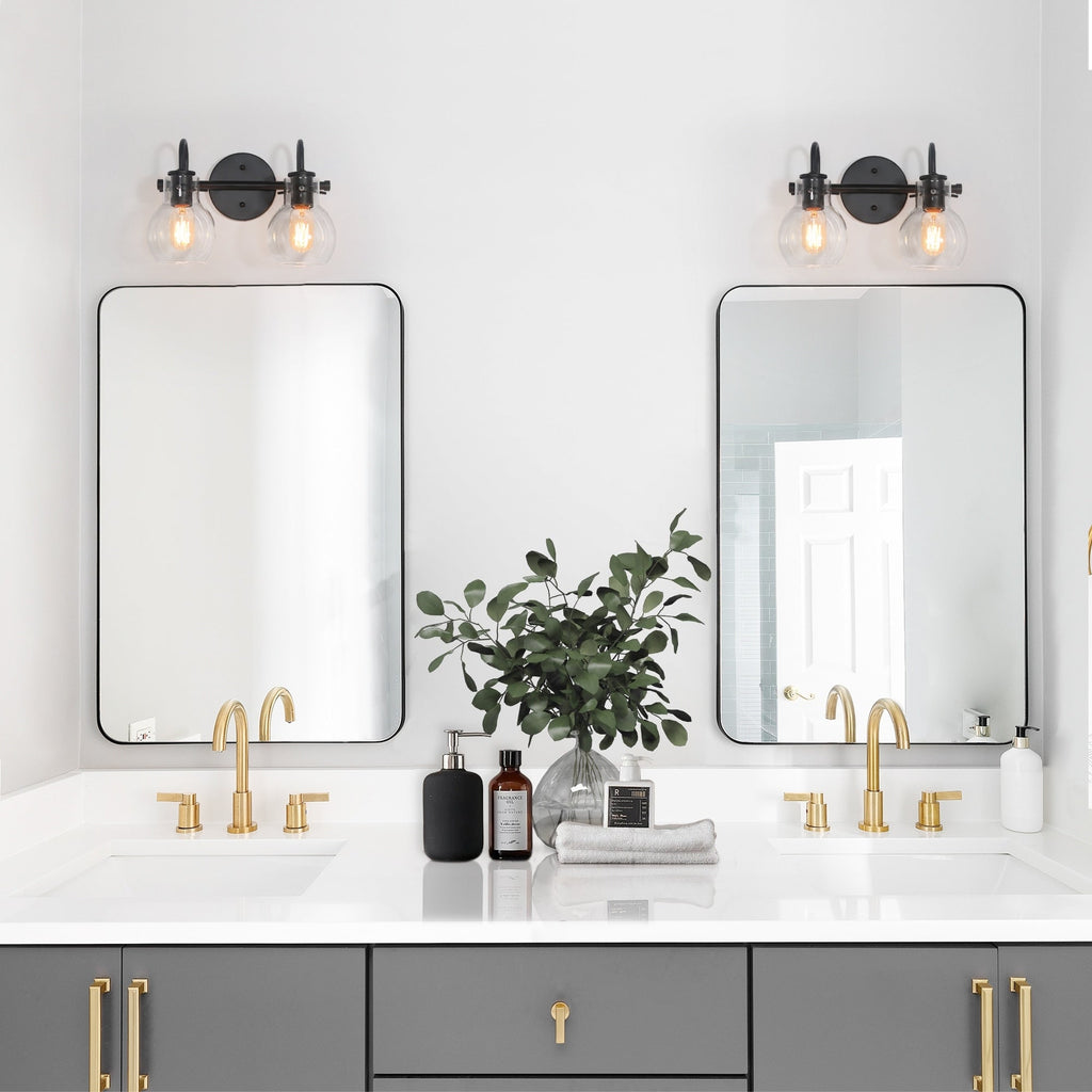 Applique murale moderne à 2, 3, 4 ou 5 lampes pour salle de bain, design minimaliste, en verre