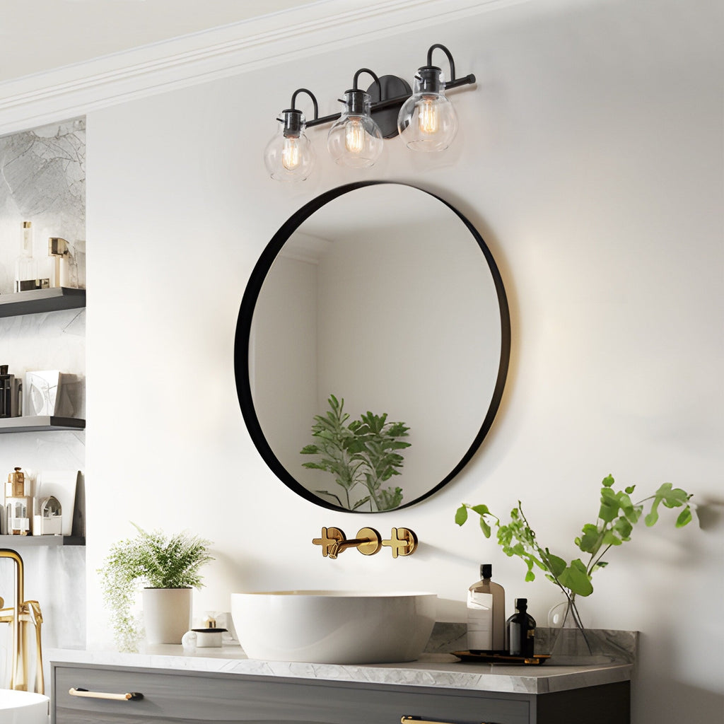 Applique murale moderne à 2, 3, 4 ou 5 lampes pour salle de bain, design minimaliste, en verre
