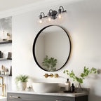 Applique murale moderne à 2, 3, 4 ou 5 lampes pour salle de bain, design minimaliste, en verre