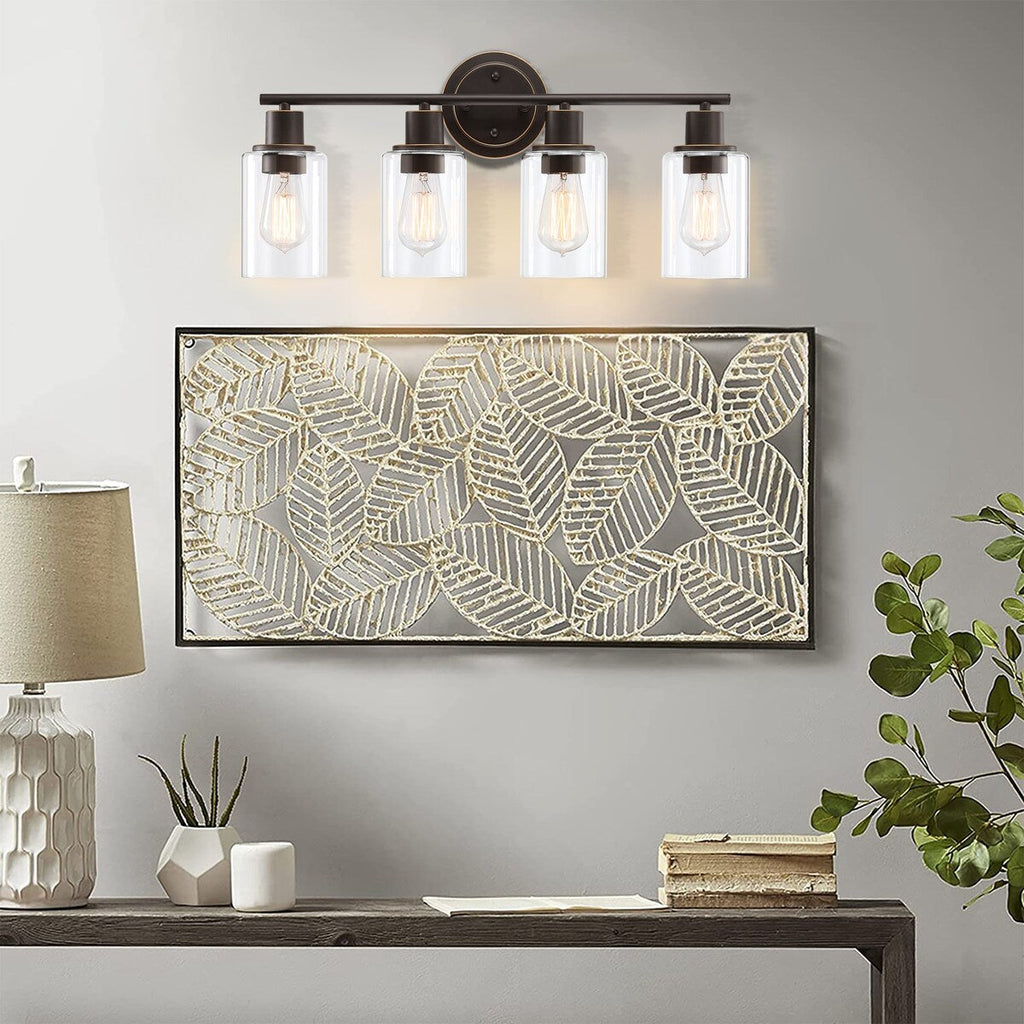 Appliques murales modernes à 2, 3 ou 4 lumières pour salle de bain, à intensité variable