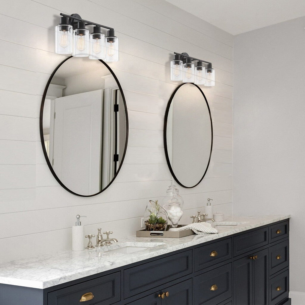 Appliques murales modernes à 2, 3 ou 4 lumières pour salle de bain, à intensité variable
