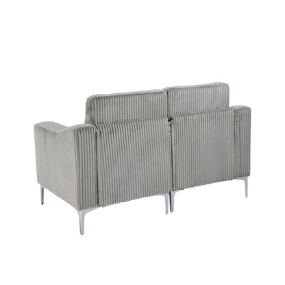 Canapé modulable moderne 2 places en velours côtelé pour salon et bureau