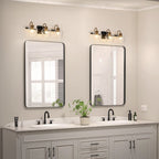 Appliques murales modernes à 3/4 lumières pour salle de bain, à intensité variable, avec abat-jour en verre