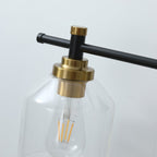 Luminaire de vanité moderne à 3 lumières en verre transparent