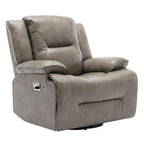 Fauteuil inclinable manuel pivotant à 360° moderne, fauteuil inclinable home cinéma avec bande lumineuse LED, canapé simple inclinable manuel