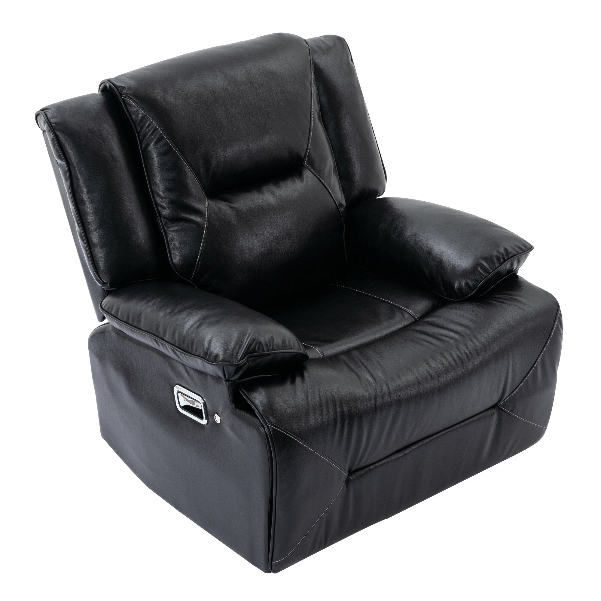 Fauteuil inclinable manuel pivotant à 360° moderne, fauteuil inclinable home cinéma avec bande lumineuse LED, canapé simple inclinable manuel