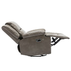 Fauteuil inclinable manuel pivotant à 360° moderne, fauteuil inclinable home cinéma avec bande lumineuse LED, canapé simple inclinable manuel