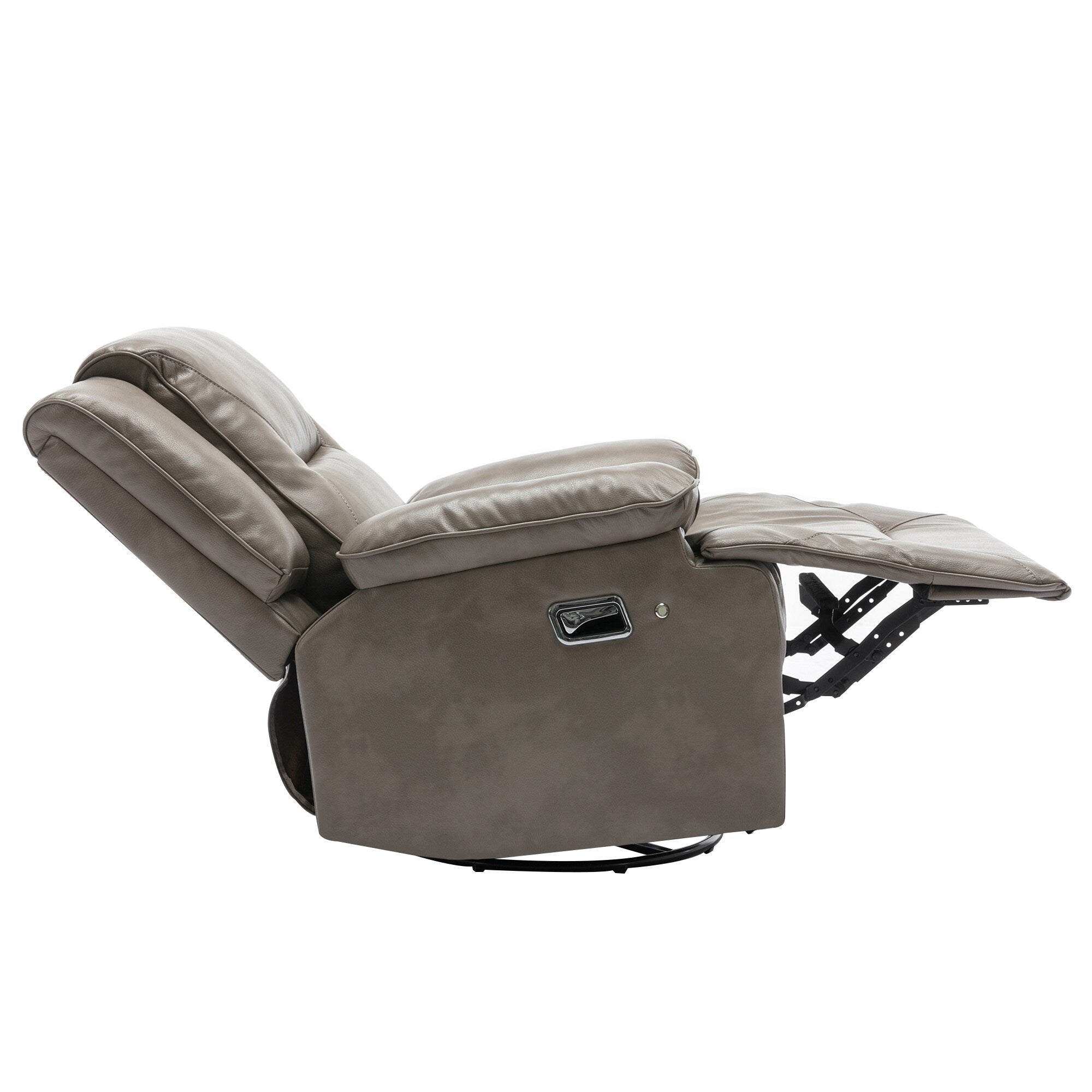 Fauteuil inclinable manuel pivotant à 360° moderne, fauteuil inclinable home cinéma avec bande lumineuse LED, canapé simple inclinable manuel
