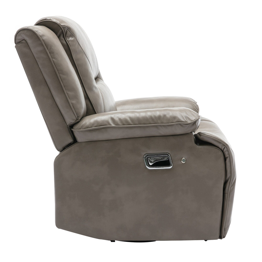 Fauteuil inclinable manuel pivotant à 360° moderne, fauteuil inclinable home cinéma avec bande lumineuse LED, canapé simple inclinable manuel