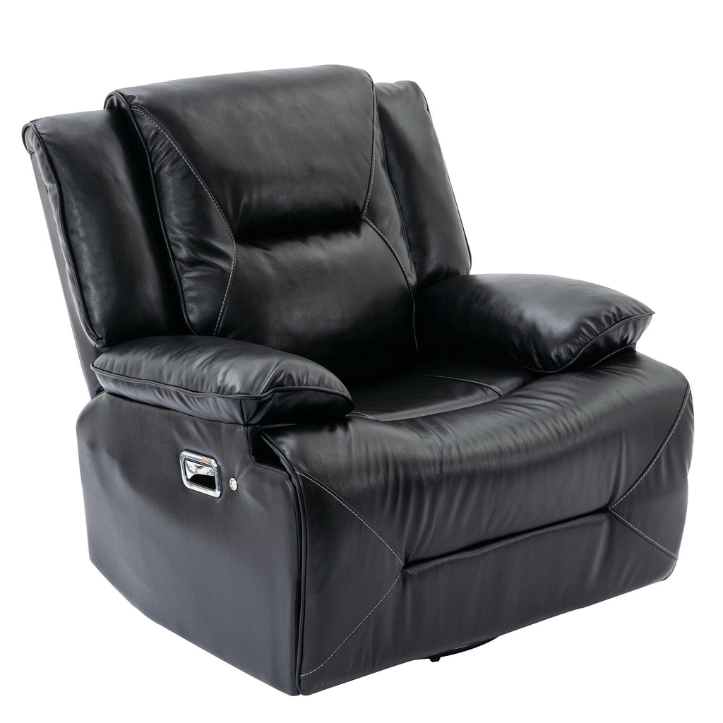 Fauteuil inclinable manuel pivotant à 360° moderne, fauteuil inclinable home cinéma avec bande lumineuse LED, canapé simple inclinable manuel