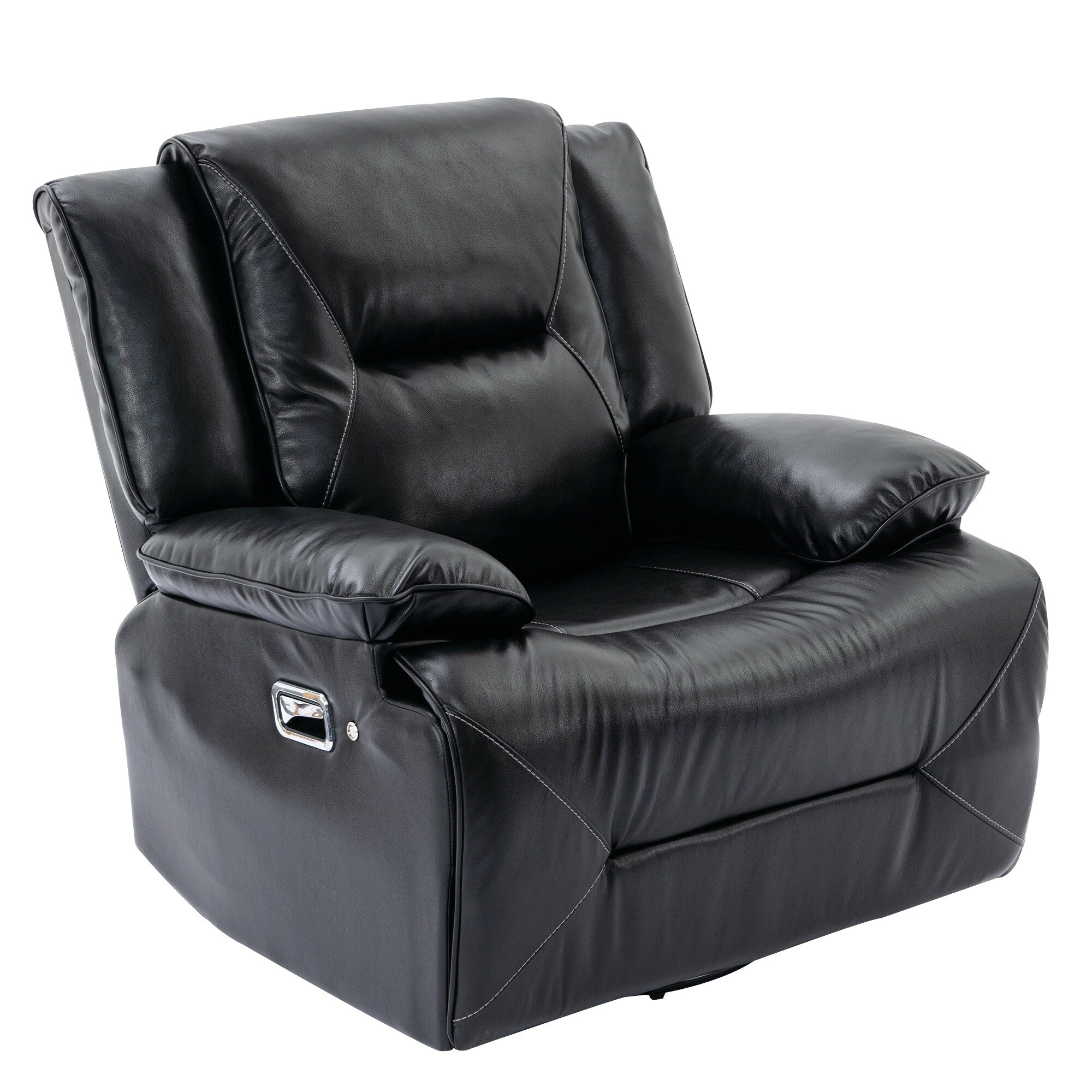 Fauteuil inclinable manuel pivotant à 360° moderne, fauteuil inclinable home cinéma avec bande lumineuse LED, canapé simple inclinable manuel