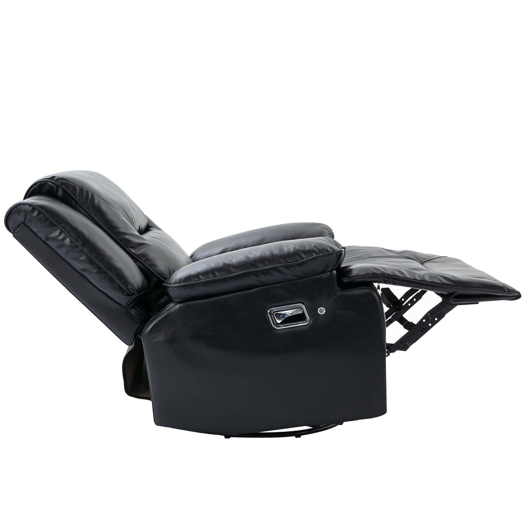 Fauteuil inclinable manuel pivotant à 360° moderne, fauteuil inclinable home cinéma avec bande lumineuse LED, canapé simple inclinable manuel