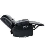 Fauteuil inclinable manuel pivotant à 360° moderne, fauteuil inclinable home cinéma avec bande lumineuse LED, canapé simple inclinable manuel