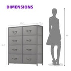 Commode moderne en tissu à 4/8/10 tiroirs avec plateau en bois