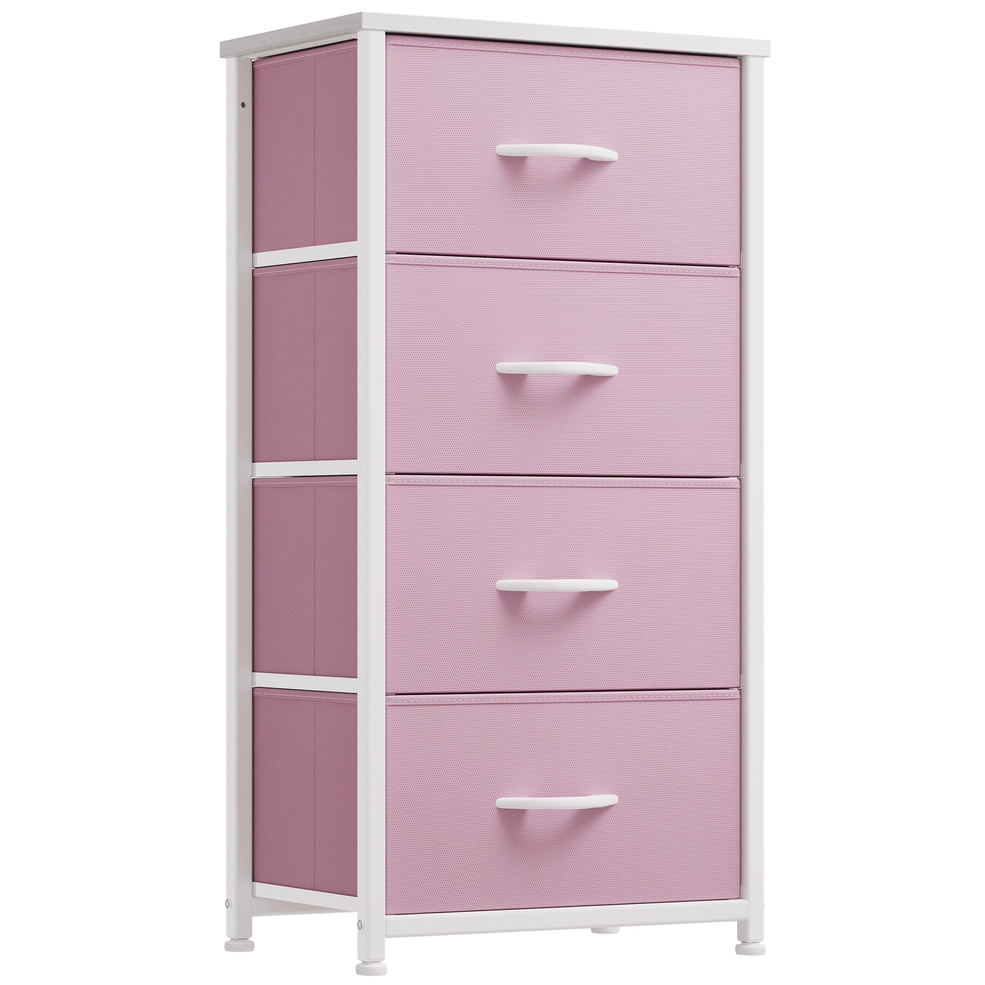Commode moderne en tissu à 4/8/10 tiroirs avec plateau en bois