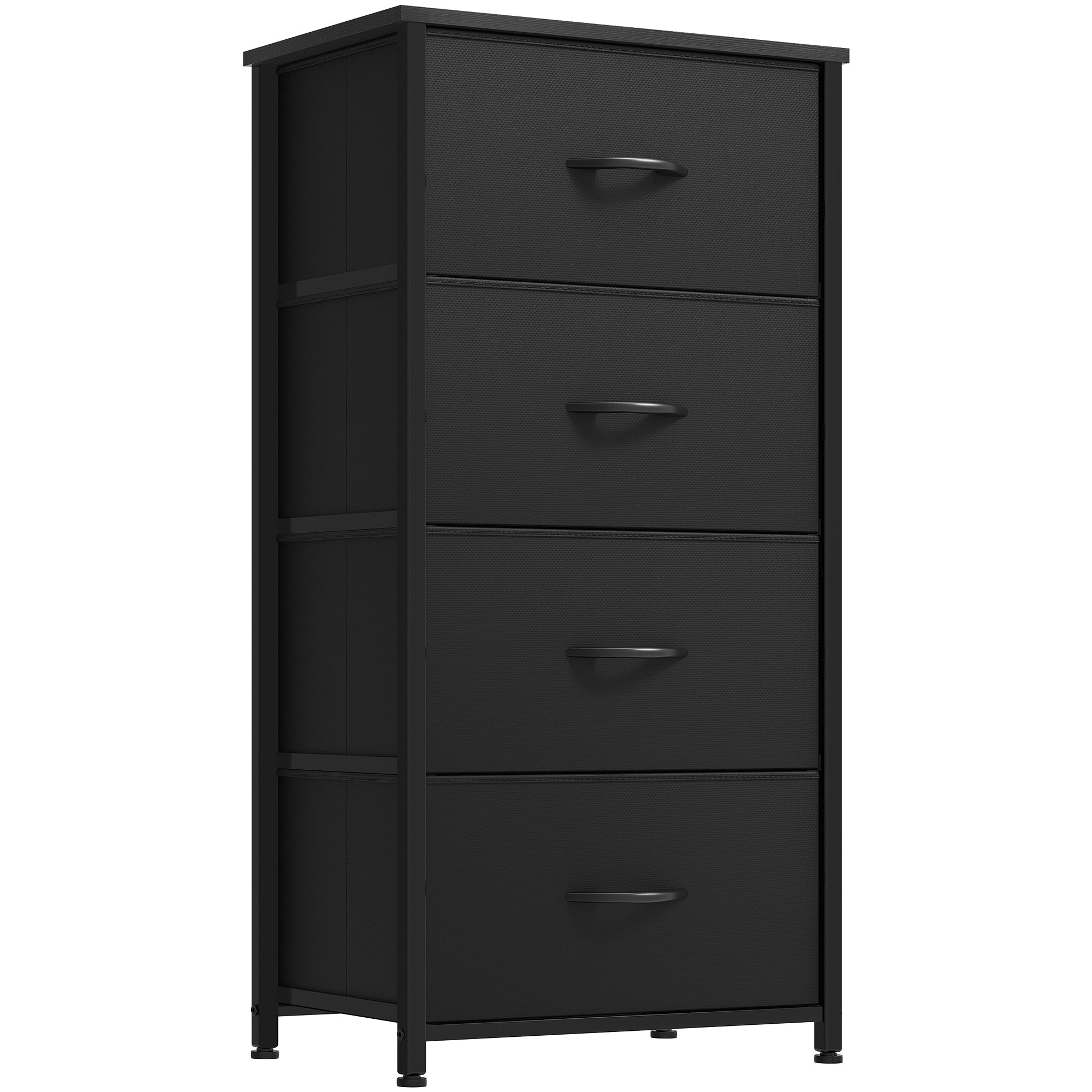 Commode moderne en tissu à 4/8/10 tiroirs avec plateau en bois