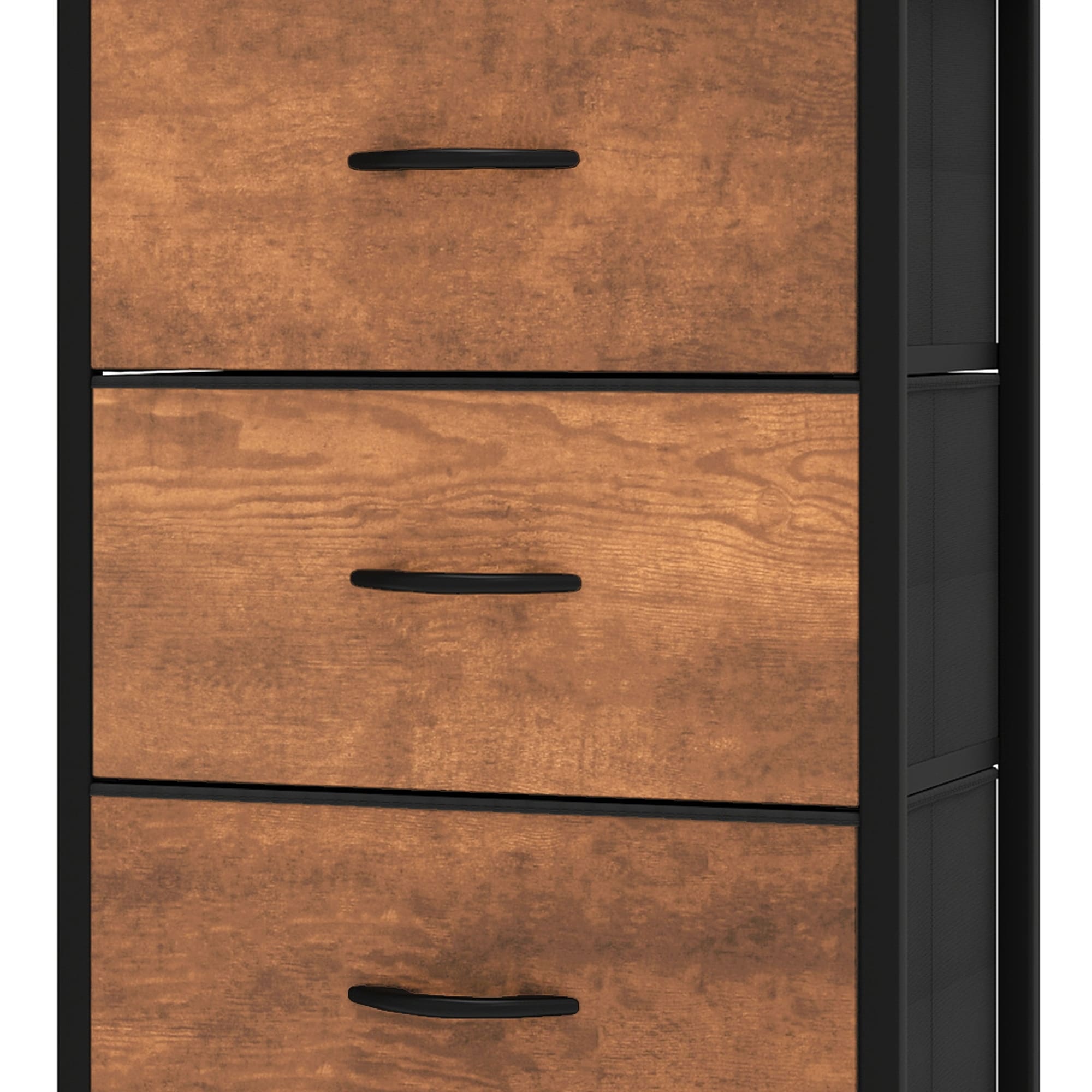 Commode moderne en tissu à 4/8/10 tiroirs avec plateau en bois