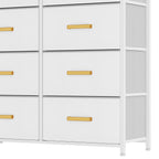 Commode moderne en tissu à 4/8/10 tiroirs avec plateau en bois