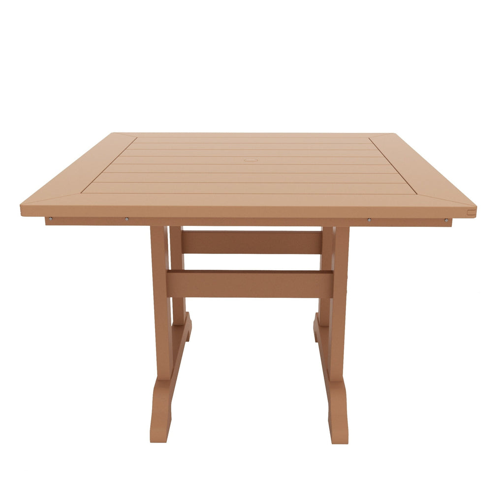 Ensemble de salle à manger d'extérieur Polytrends Shoreside, 5 pièces, carré, en polyester, respectueux de l'environnement, toutes saisons, avec fauteuils