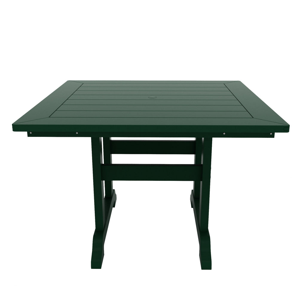 Ensemble de salle à manger d'extérieur Polytrends Shoreside, 5 pièces, carré, en polyester, respectueux de l'environnement, toutes saisons, avec fauteuils