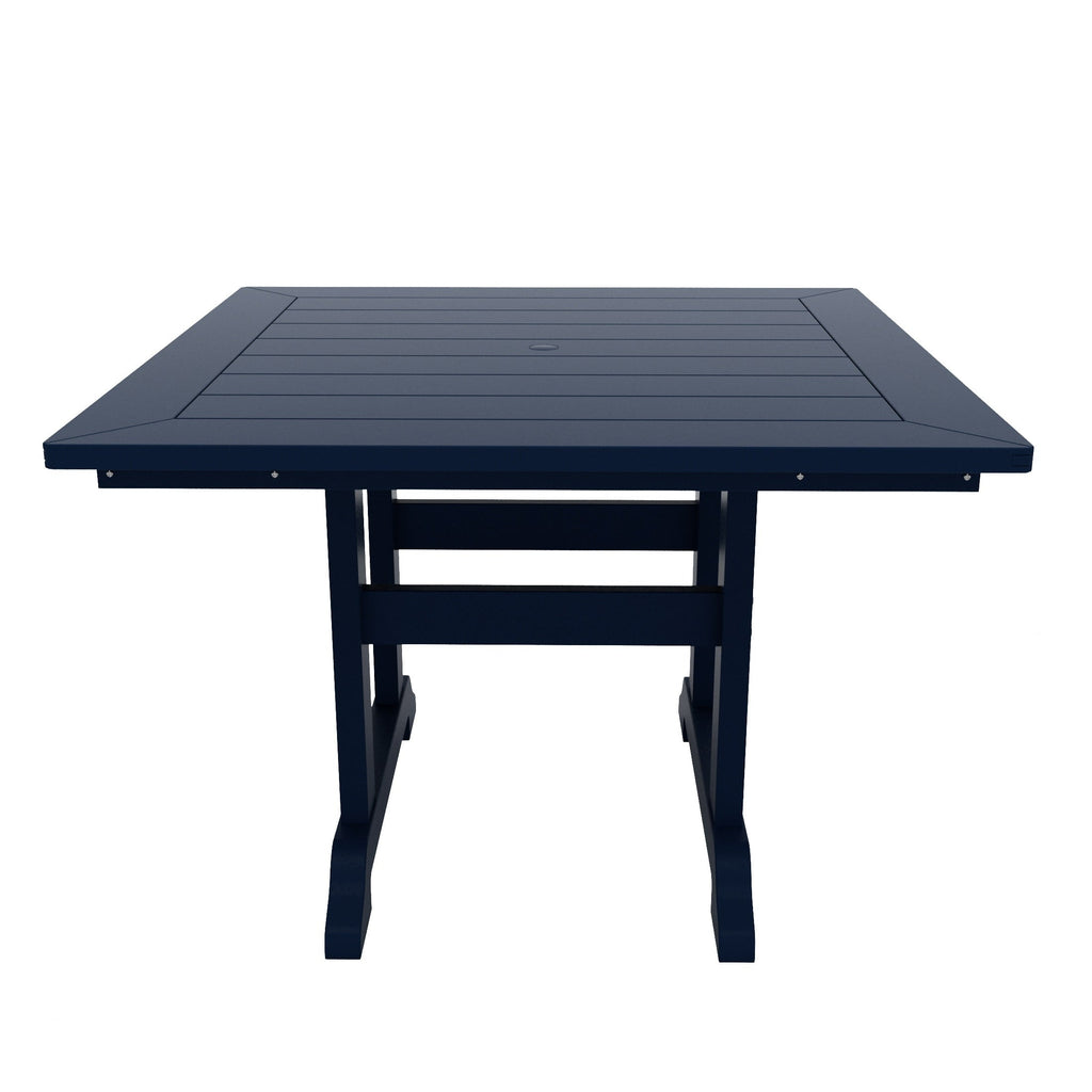 Ensemble de salle à manger d'extérieur Polytrends Shoreside, 5 pièces, carré, en polyester, respectueux de l'environnement, toutes saisons, avec fauteuils