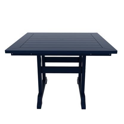 Ensemble de salle à manger d'extérieur Polytrends Shoreside, 5 pièces, carré, en polyester, respectueux de l'environnement, toutes saisons, avec fauteuils