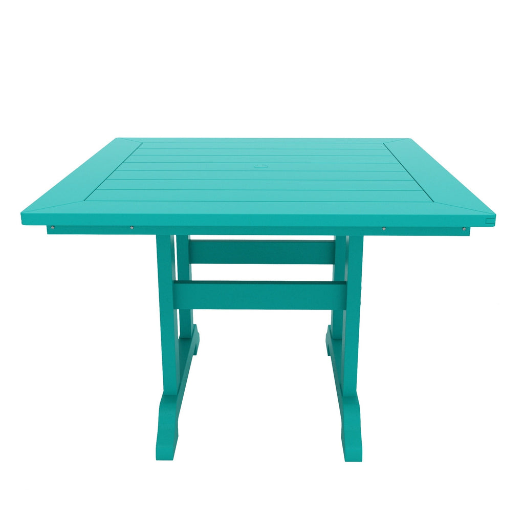 Ensemble de salle à manger d'extérieur Polytrends Shoreside, 5 pièces, carré, en polyester, respectueux de l'environnement, toutes saisons, avec fauteuils