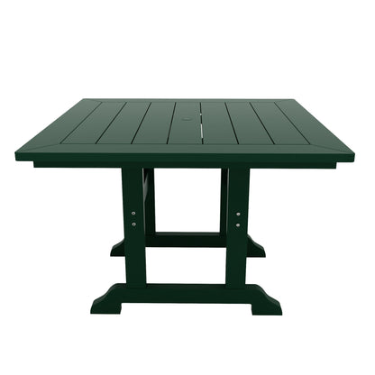 Ensemble de salle à manger d'extérieur Polytrends Shoreside, 5 pièces, carré, en polyester, respectueux de l'environnement, toutes saisons, avec fauteuils