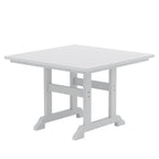 Ensemble de salle à manger d'extérieur Polytrends Shoreside, 5 pièces, carré, en polyester, respectueux de l'environnement, toutes saisons, avec fauteuils