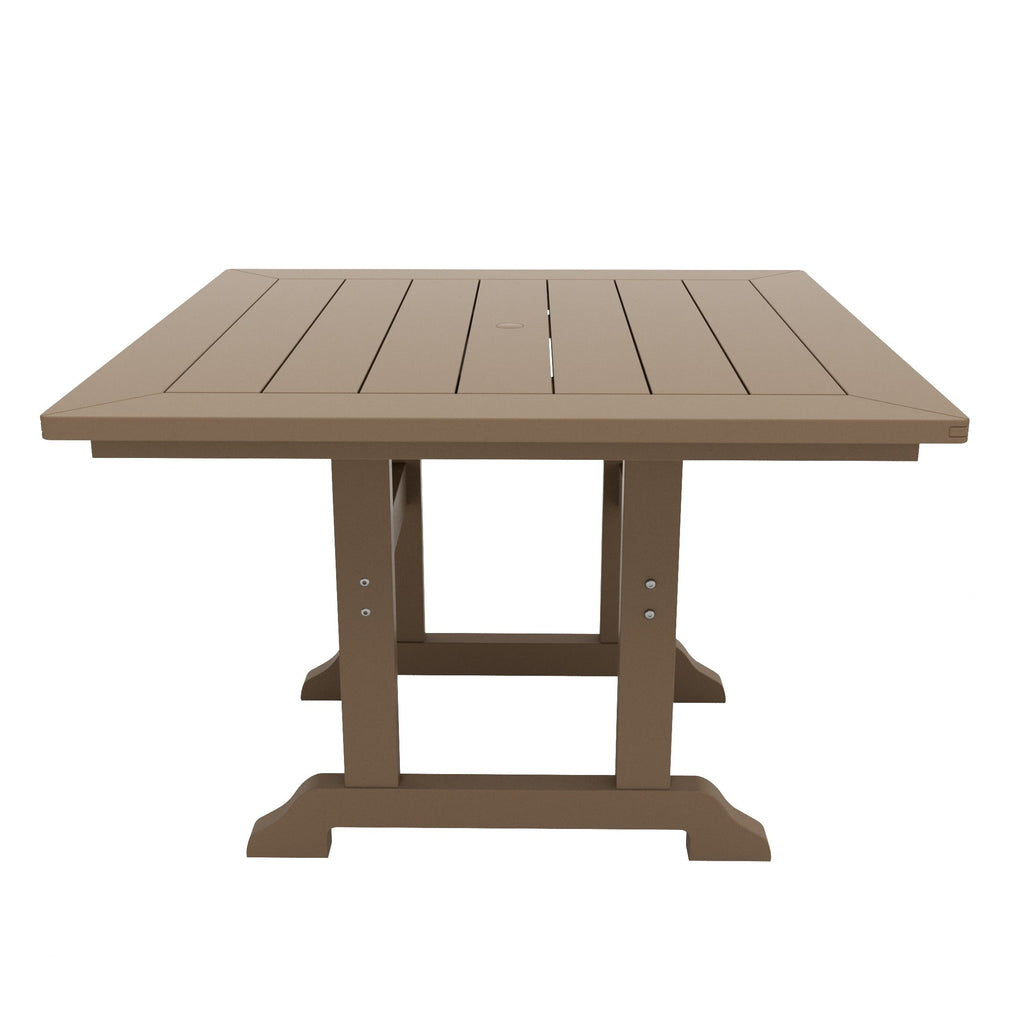 Ensemble de salle à manger d'extérieur Polytrends Shoreside, 5 pièces, carré, en polyester, respectueux de l'environnement, toutes saisons, avec fauteuils
