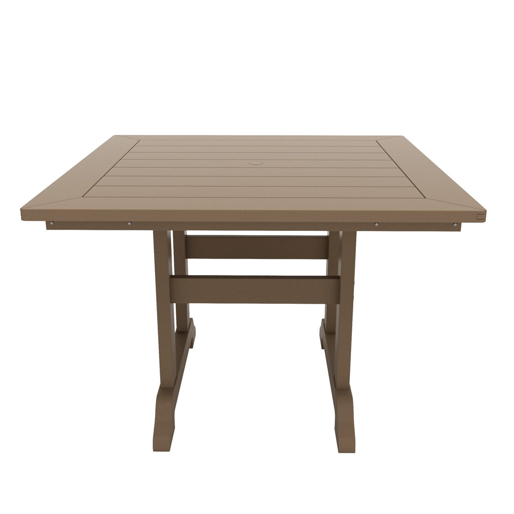 Ensemble de salle à manger d'extérieur Polytrends Shoreside, 5 pièces, carré, en polyester, respectueux de l'environnement, toutes saisons, avec fauteuils