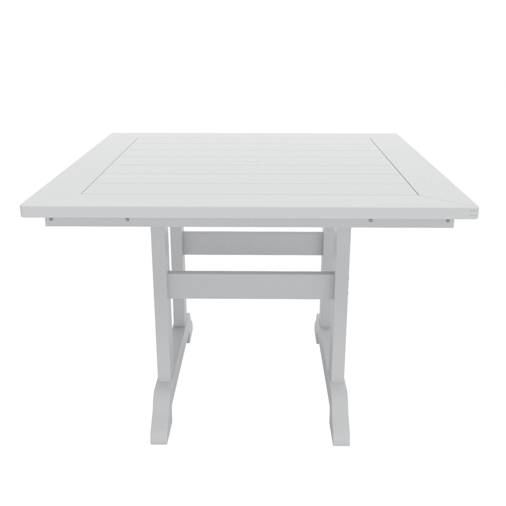 Ensemble de salle à manger d'extérieur Polytrends Shoreside, 5 pièces, carré, en polyester, respectueux de l'environnement, toutes saisons, avec fauteuils
