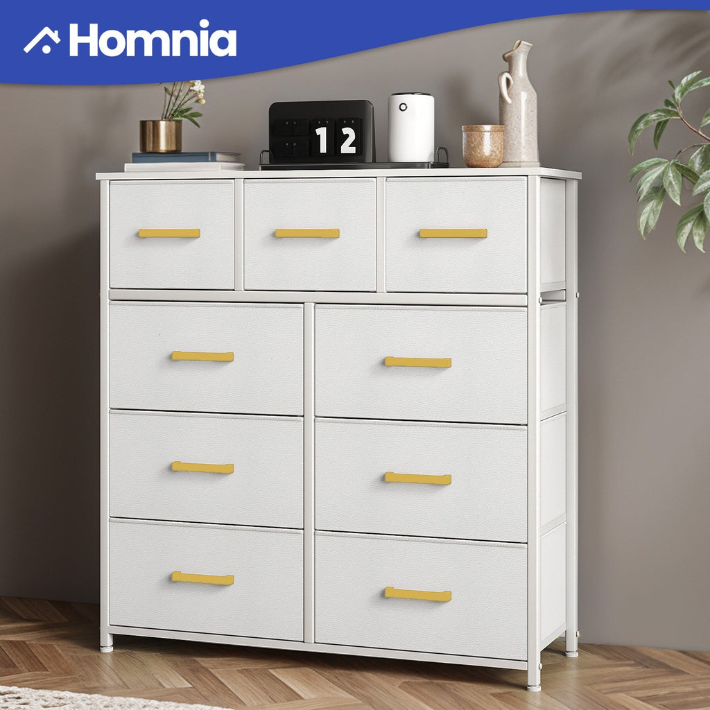Commode de chambre moderne à 9 tiroirs avec tour de rangement