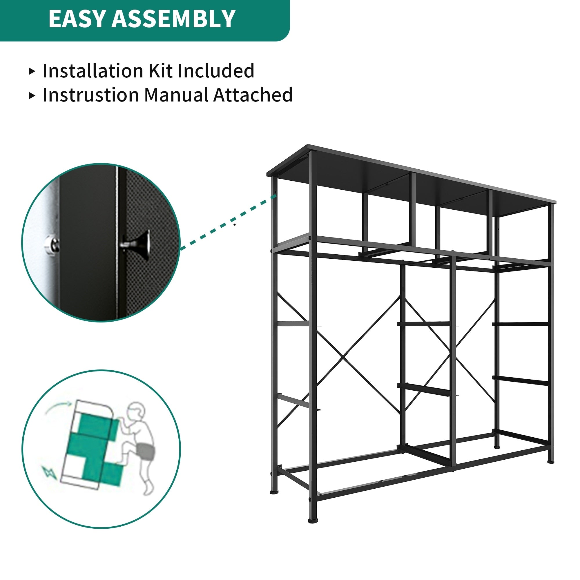 Commode de chambre moderne à 9 tiroirs avec tour de rangement