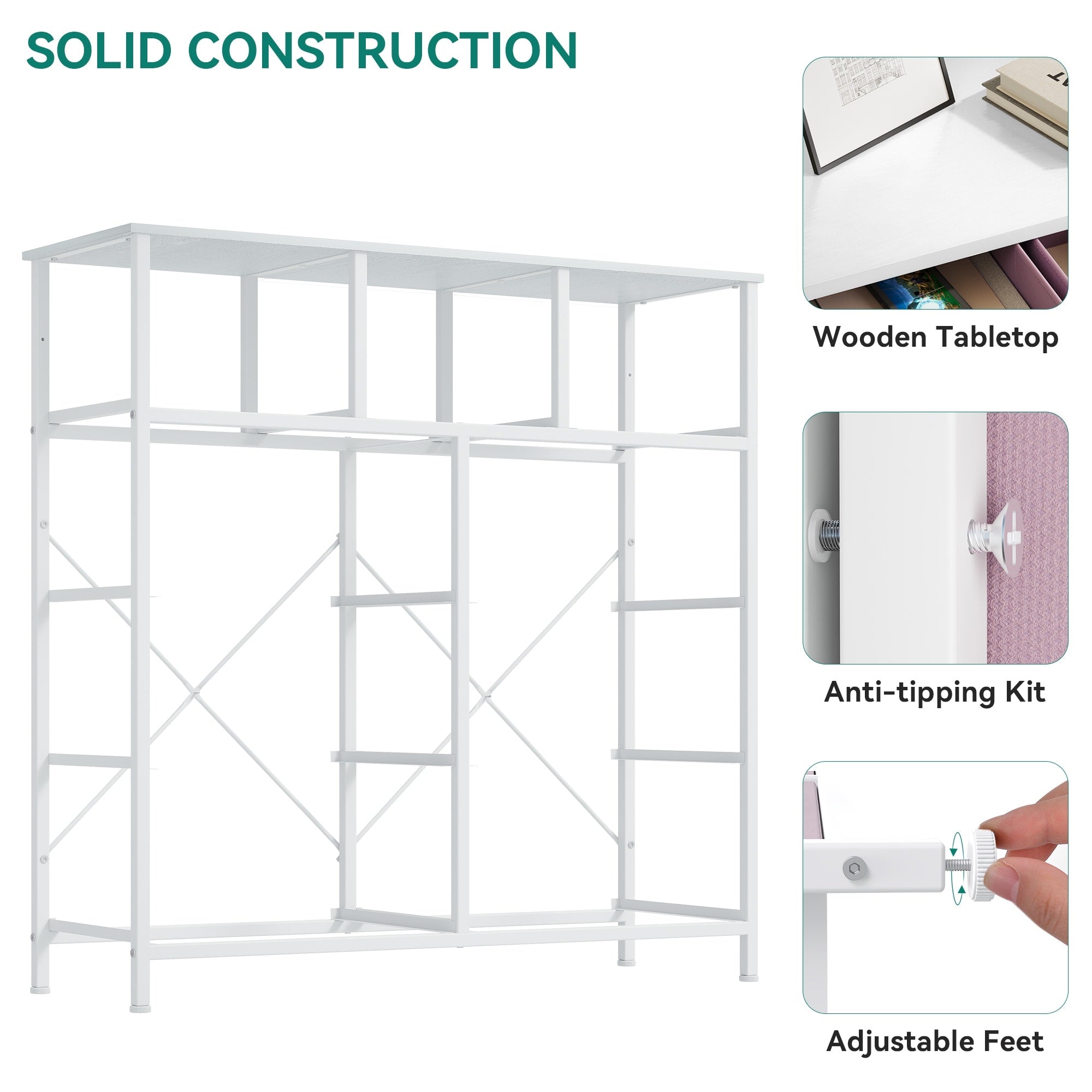 Commode de chambre moderne à 9 tiroirs avec tour de rangement